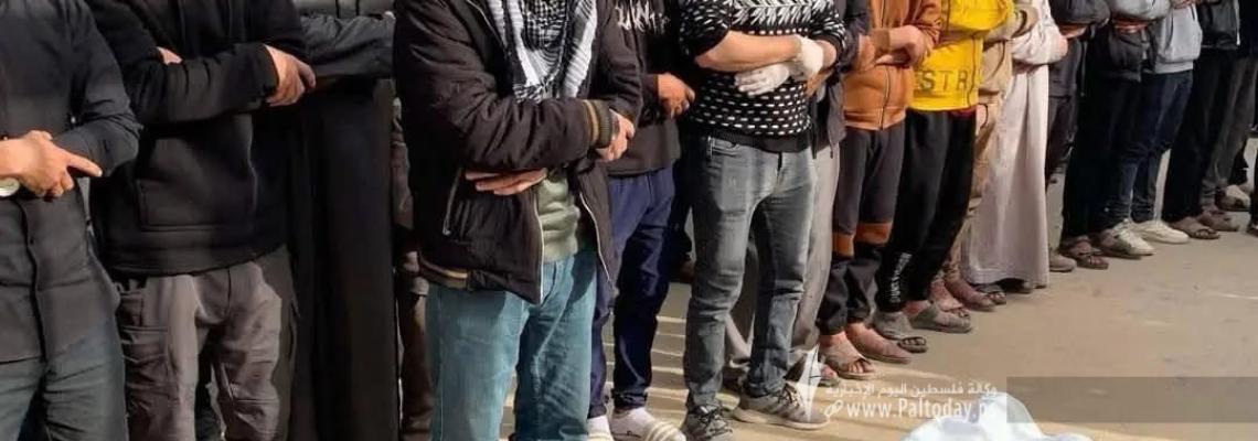 وداع الشهيد الصحفي حلمي الفقعاوي الذي ارتقى بجريمة قصف الاحتلال لخيمة الصحفيين في مجمع ناصر الطبي بخانيونس