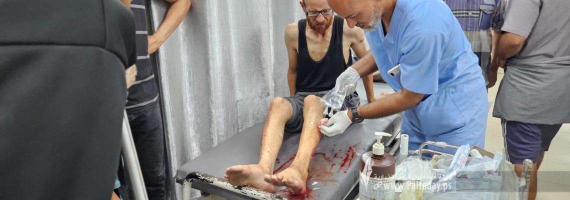 جرحى وصلوا مجمع ناصر الطبي منذ صباح اليوم
