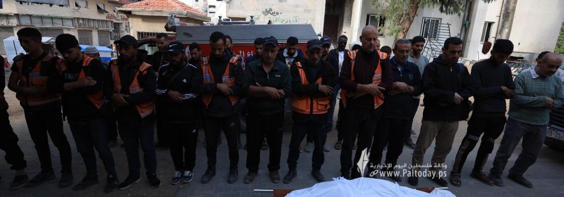 وداع شهيدان بقصف إسرائيلي استهدف مواطنين شمال غرب قطاع غزة