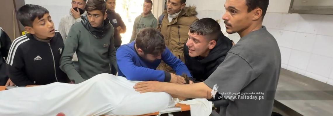 جانب من وداع الشهيد رمضان دردونة الذي ارتقى برصاص الاحتلال فجر اليوم شمال قطاع غزة