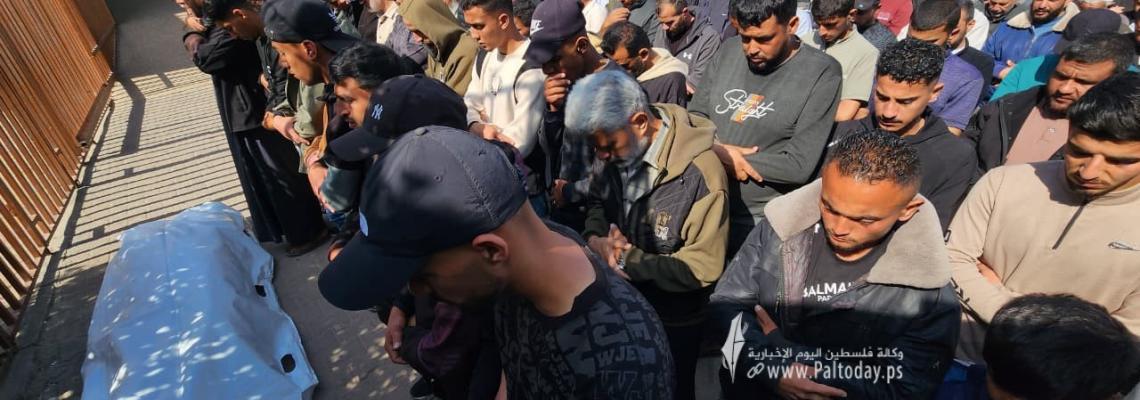 تشييع 5 من افراد الشرطة في مدينة خانيونس