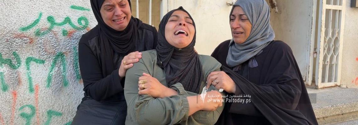 وداع 5 شهداء بينهم ثلاثة أطفال ارتقوا فى قصف صهيونى على مدينة بيت لاهيا