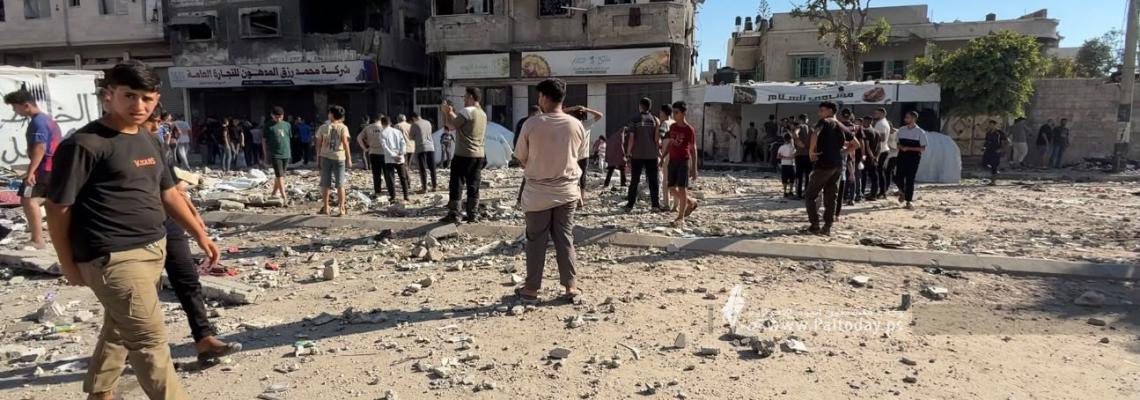 قصف  شقة سكنية بحي النصر، غربي مدينة غزة