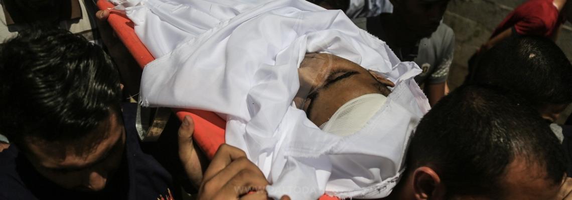 تشييع جثمان الشهيد احمد العايدى من منطقة الزوايدة