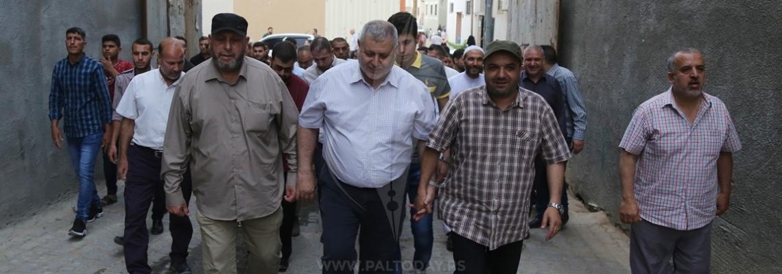 قيادة سرايا القدس لواء غزة وحركة الجهاد تزور عوائل شهداء معركة حمم البدر