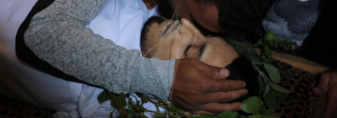 وداع الشهيد رامي قحمان ، 28 عاماً ،من مدينة بيت لاهيا