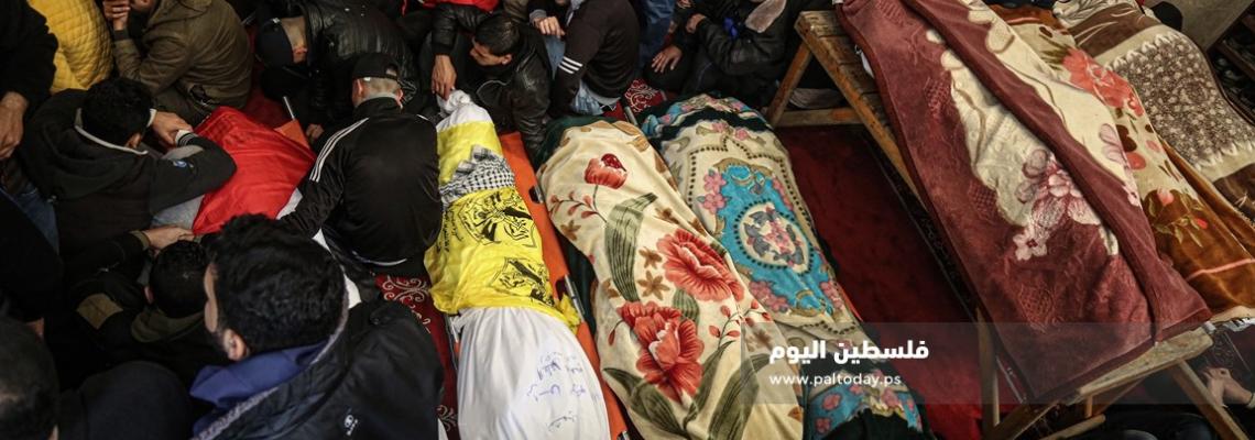 تشيع جثامين شهداء حريق النصيرات وسط حالة من الحزن