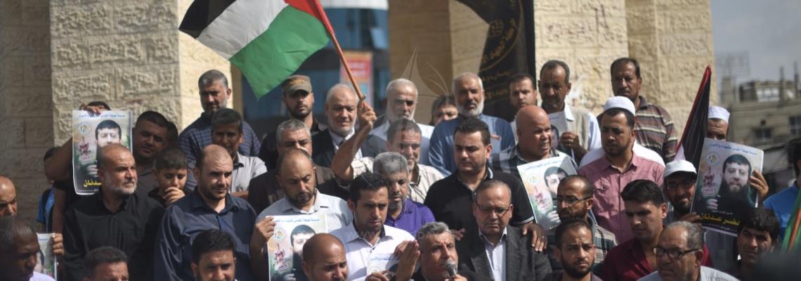  مهجة القدس بمحافظة رفح تنظم وقفة دعم وإسناد مع الشيخ المجاهد خضر عدنان و المضرب عن الطعام 