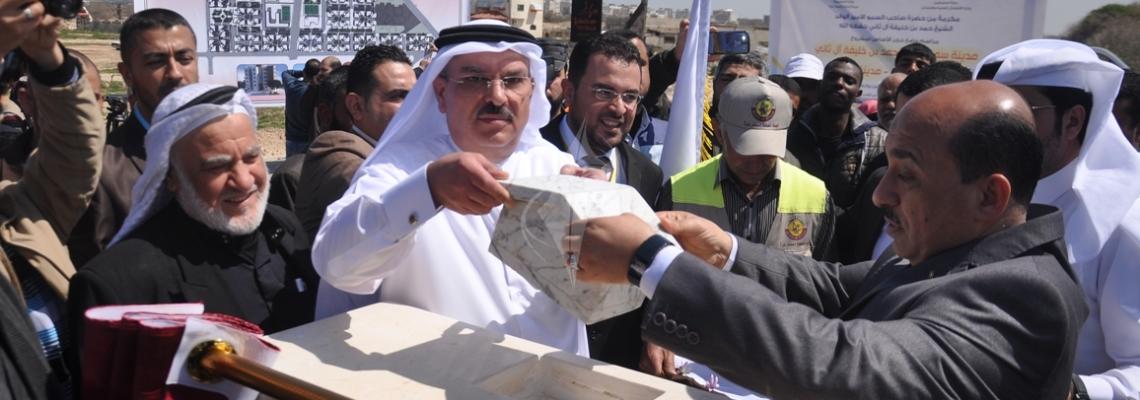 وضع حجر الاساس لمدينة حمد للأسرى والمحررين في مدينة الزهراء
