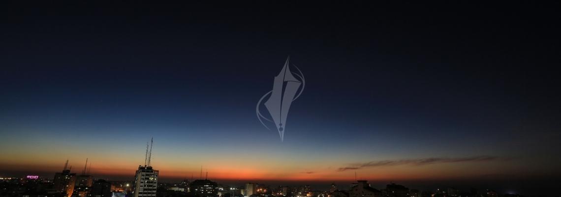 بالصور:شاهد سماء مدينة غزة هذا المساء