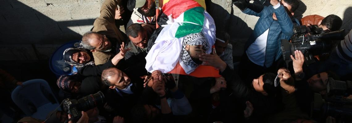 بالصور: تشييع جثمان الشهيد هانى وهدان 22عام شرق مدينة غزة