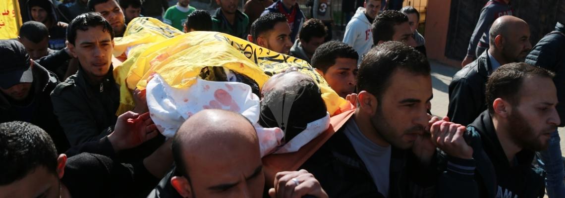 بالصور تشيع جثمان الشهيد موسى زعيتر شمال قطاع غزة