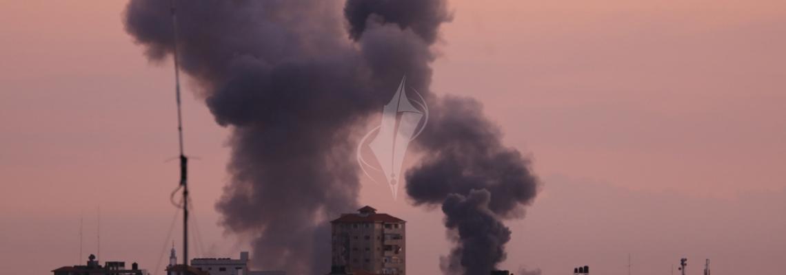 بالصور:الطيران الحربي الإسرائيلي يستهدف مجدداً مواقع المقاومة في قطاع غزة