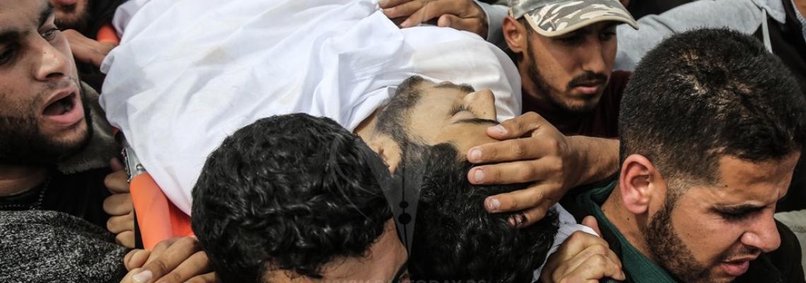 جماهير غزة يشيعون جثمان الشهيد حبيب المصري الى مأواه الأخير