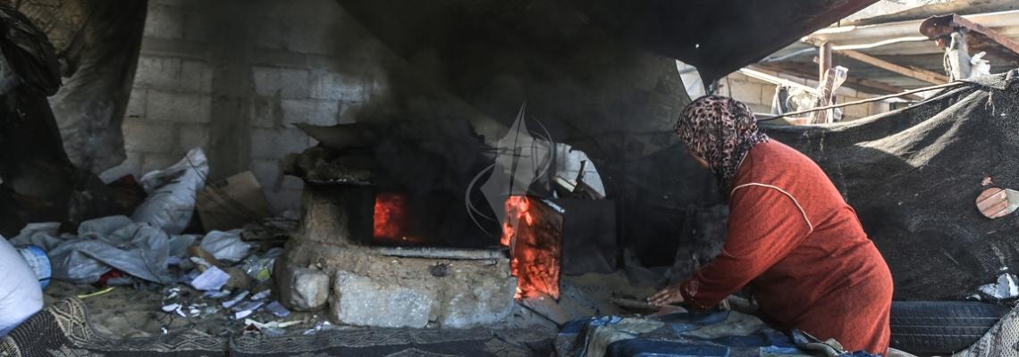 بالصور: مشاهد من معاناة سكان منطقة نهر البارد فى جنوب قطاع غزة