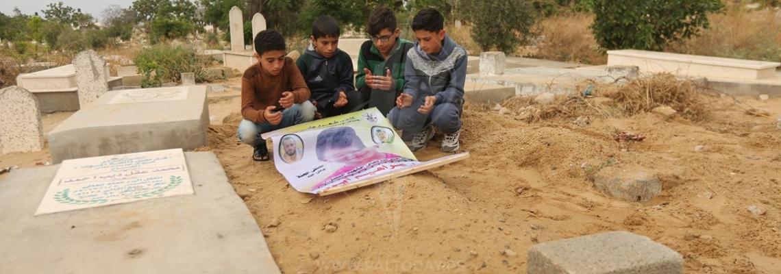 بيت عزاء الشهيد الطفل محمد ابراهيم ايوب من مخيم جباليا الذي استشهد برصاص الاحتلال أمس الجمعة