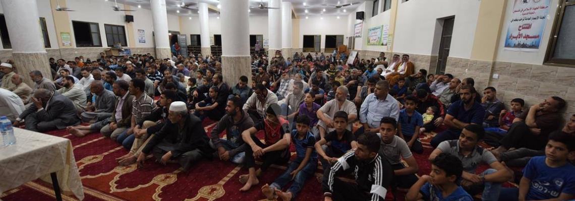بالصور: حركة الجهاد تعيد بناء مسجد  الأبرار  فى دير البلح بعد تدميره من قبل الاحتلال