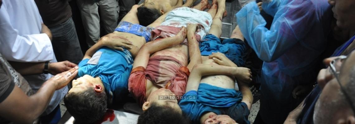 الاحتلال يرتكب مجزرة بحق أربعة أطفال من عائلة شحيبر شرق غزة