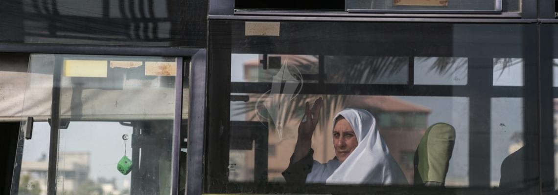 بالصور:حجاج بيت الله الحرام يغادرون قطاع غزة لأداء مناسك الحج