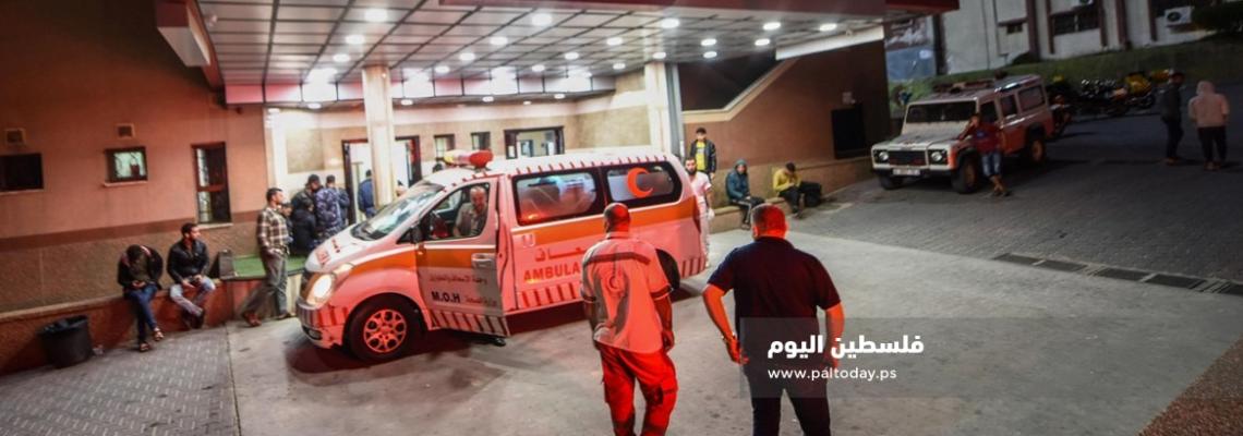 لحظة وصول الإصابات لمجمع ناصر الطبى جراء قصف الاحتلال لشاليه جنوب قطاع غزة 