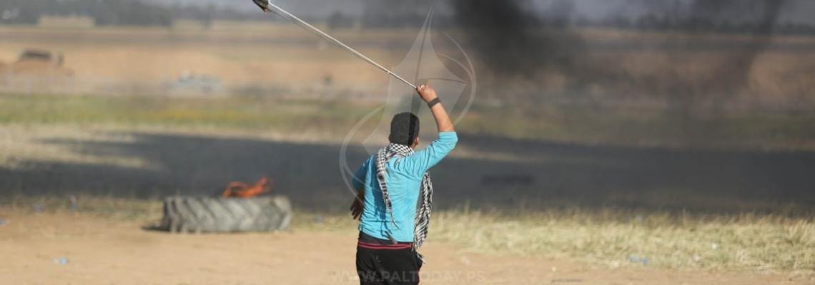 استمرار المواجهات على حدود خانيونس جنوب القطاع في اليوم الثالث لمسيرة العودة