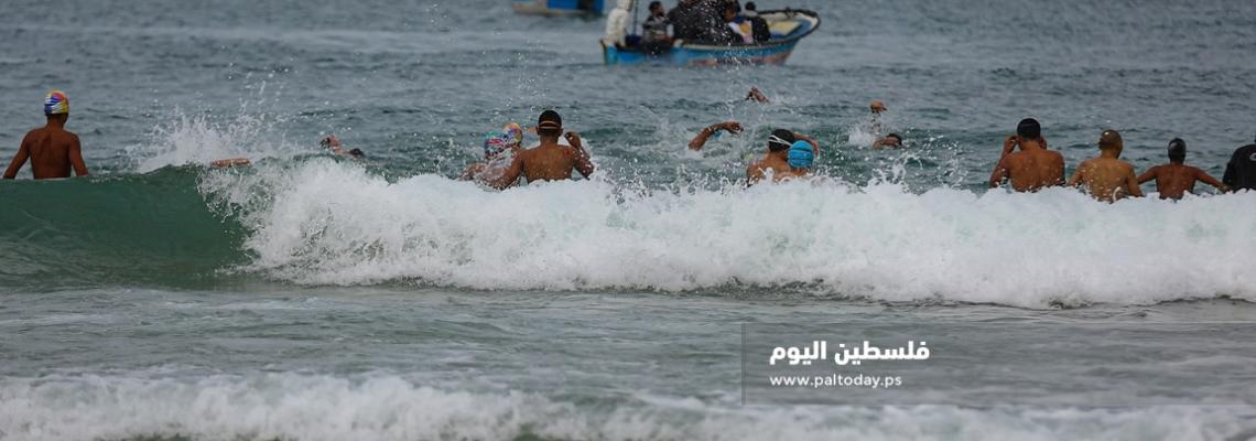 الاتحاد الفلسطيني للسباحة والرياضات المائية ينظم بطولة فلسطين للمياه المفتوحة