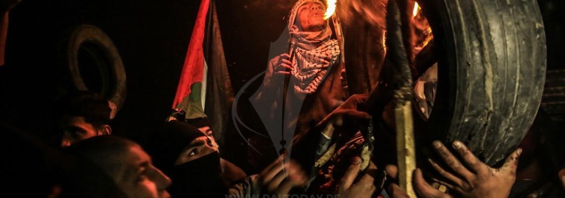  مواجهات #وحدة_الإرباك_الليلى مع جنود الاحتلال قرب الحدود الشرقية لقطاع غزة