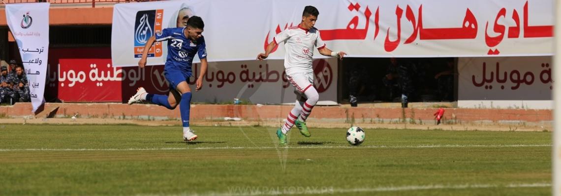 فوز شباب خانيونس على هلال القدس  في ذهاب نهائي كأس فلسطين