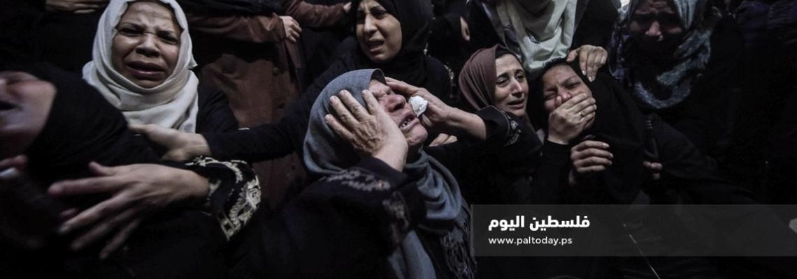 وداع الشهيد " احمد الشحري" الذي ارتقى بالقصف الإسرائيلي على مدينة خانيونس