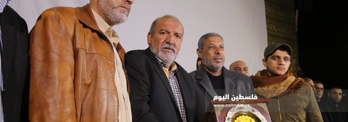 رفح :الوية الناصر صلاح الدين تكرم عائلة  قائد أركان المقاومة  "بهاء أبو العطا"  خلال حفل تابين شهداء صيحة الفجر