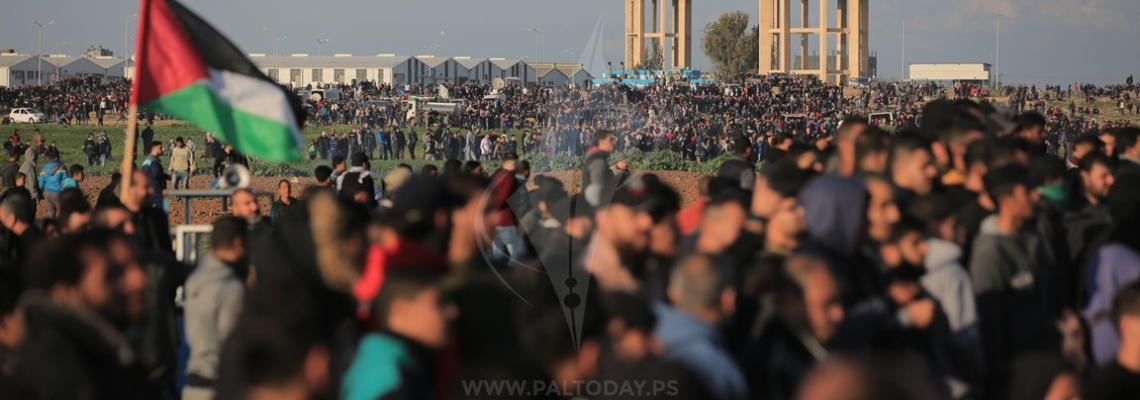 مواجهات بين المتظاهرين شرق القطاع وقوات الاحتلال في الجمعة الـ48 لمسيرة العودة