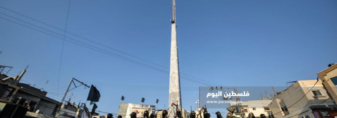 تدشين نصب تذكاري فى مدينة خانيونس فى ذكرى عملية " كمين العلم " البطولية 