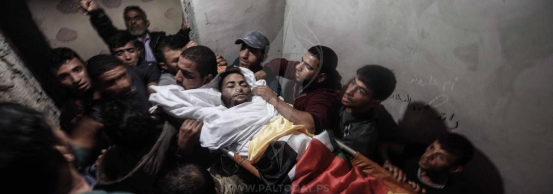 تشييع جثمان الشهيد  احمد النجار  فى مدينة خانيونس