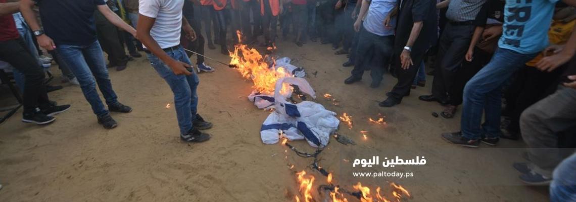 فعاليات جمعة " حرق العلم الصهيوني " شرق خزاعة 