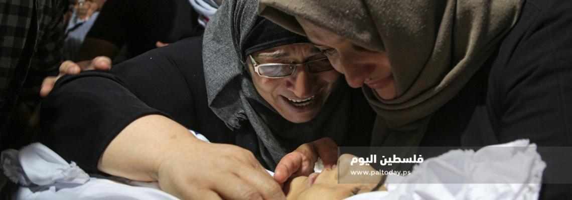 وداع الشهيد الطفل خالد الربعى من حى الشجاعية