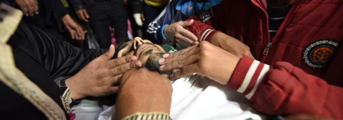 جنازة الشهيد  ايهاب عابد  فى مدينة رفح جنوب القطاع