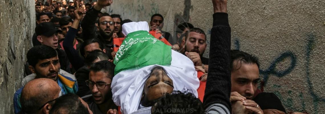 جنازة الشهيد اسلام حرزالله من حى الشجاعية