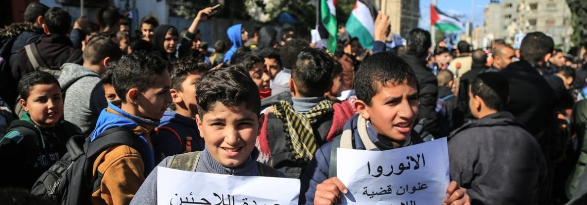 وقفة في غزة دعماً لحقوق اللاجئين ورفضاً لقرار التوطين