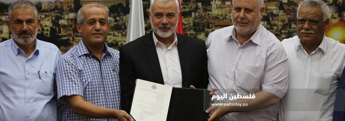 هنية يلتقي قيادة الفصائل ويعلن موافقته على مبادرة انهاء الانقسام