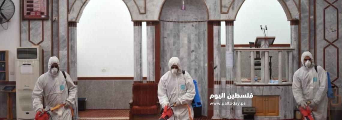 الجهاد الإسلامي تواصل حملة وطهر بيتي لتعقيم مساجد قطاع غزة