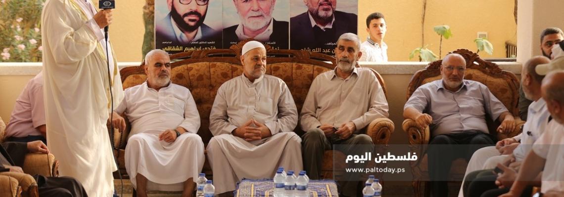 قيادة الجهاد الاسلامي وسرايا القدس تزور منزل الامين العام الراحل الدكتور رمضان عبدالله شلح