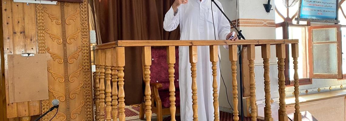 صلاة أول جمعة من أحد مساجد  خانيونس جنوب قطاع غزة ضمن إجراءات الوقاية من كورونا
