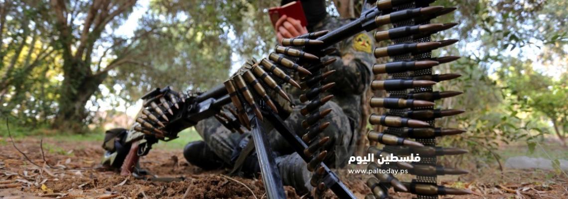 مقاتلون من سرايا القدس يرابطون عند حدود قطاع غزة خلال شهر رمضان المبارك 