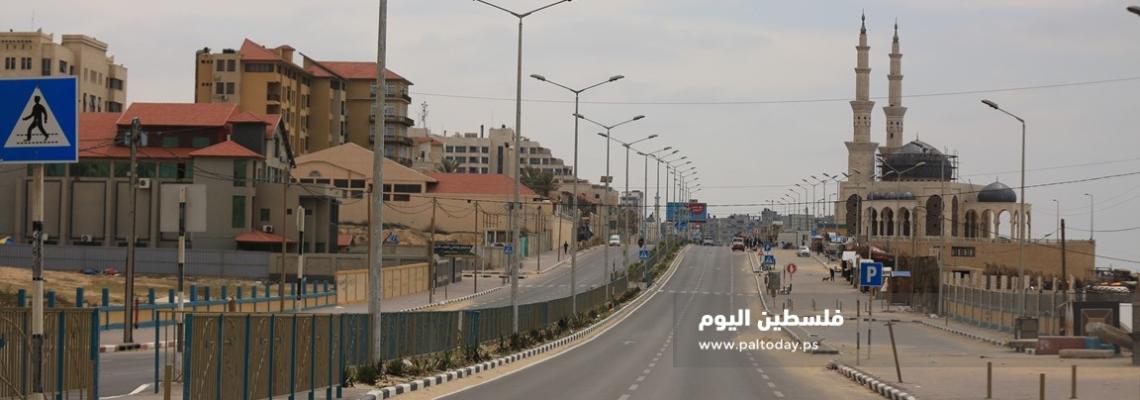 شوارع غزة خالية في ظل الخشية من تفشي فيروس كورونا