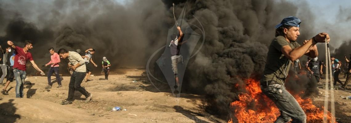اندلاع مواجهات عنيفة شرق غزة في جمعة "موحدون من أجل إسقاط الصفقة وكسر الحصار"