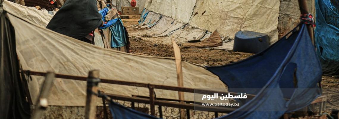 الأمطار تكسر ظهر الغلابا في المناطق العشوائية في قطاع غزة