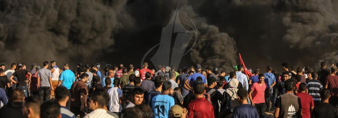 مشاركة حاشدة في مسيرة العودة في جمعتها ال 20 على حدود غزة