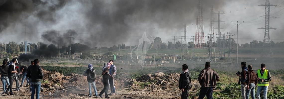 بالصور: مواجهات عنيفة مع قوات الاحتلال شرق قطاع غزة