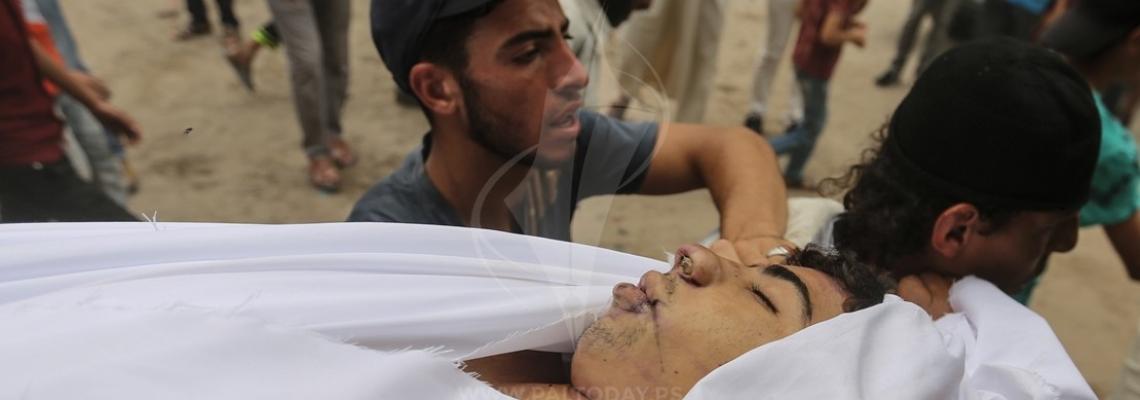 جنازة الشهيد ابو عصر الذي ارتقى اليوم متأثراً بجراحه التي أصيب بها الجمعة الماضية