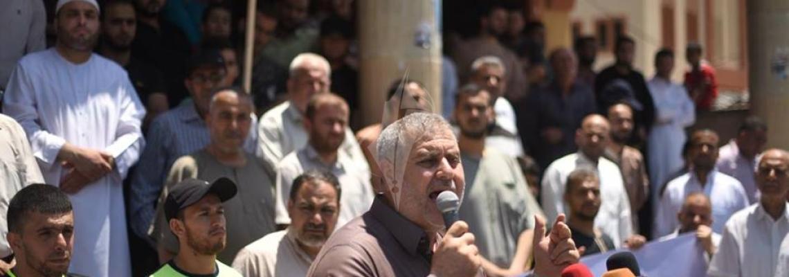 بالصور: الجهاد تنظم وقفة تضامنية تنديداً بقرار الاحتلال إغلاق المسجد الأقصى في وجه المصلين